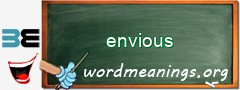 WordMeaning blackboard for envious